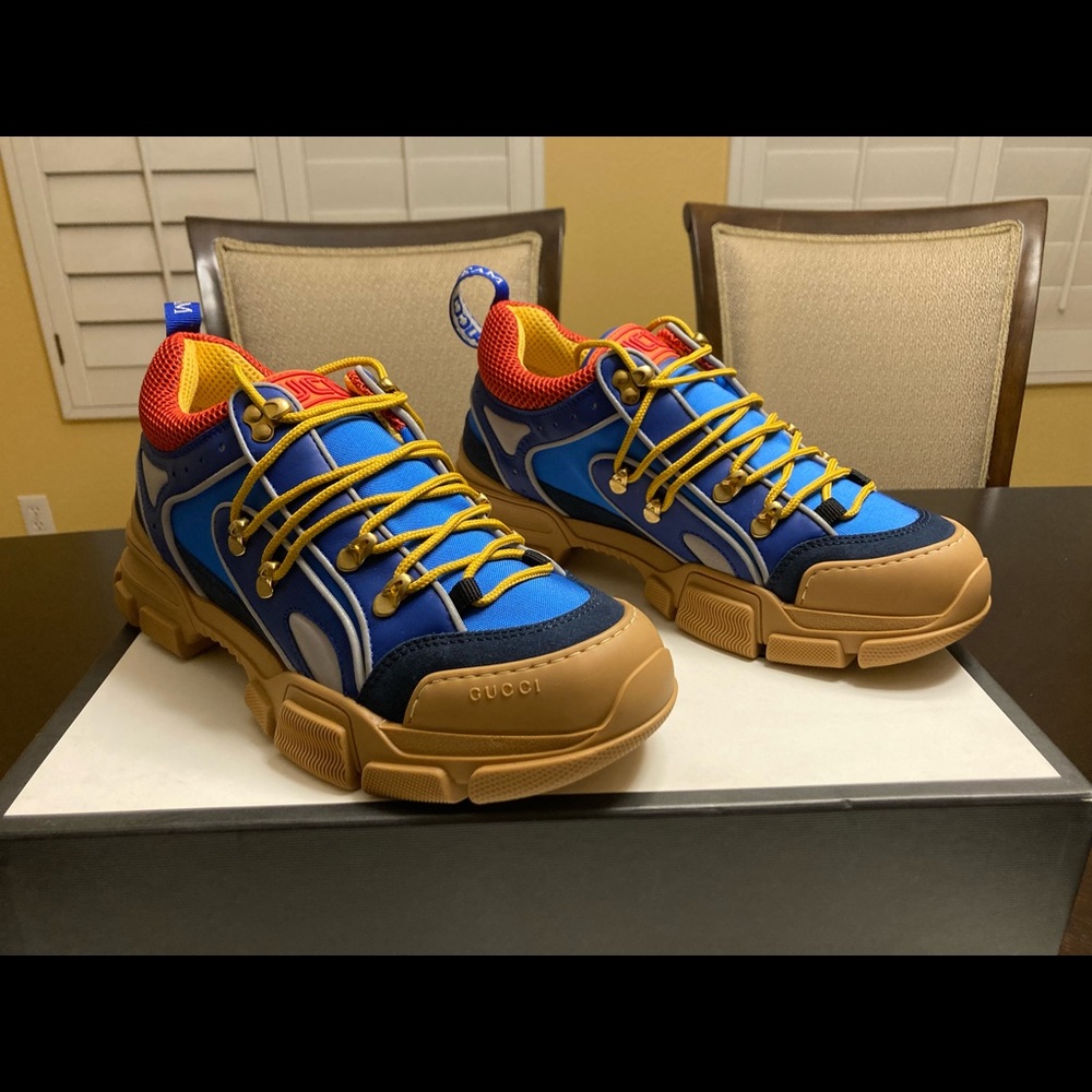 New Gucci Sega Flashtrek Blue Sneaker Shoes Size US 8.5 / UK 8 - Picture 4 of 13